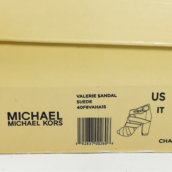 Michael Kors Valerie Sandal Suede Charcoal 11 M - Picture 7 of 15